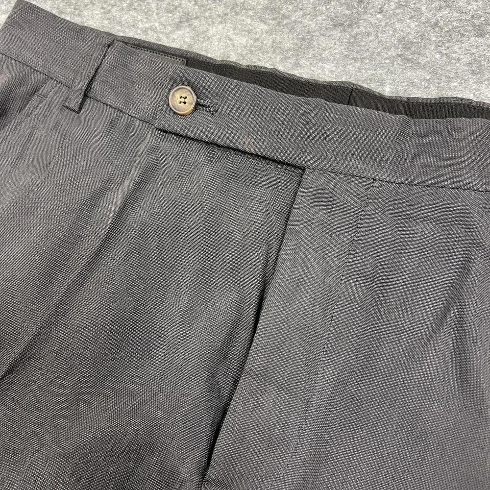 Giorgio Armani Pants Mens 36x31 Gray Cupro Dress Trousers Made Italy 54